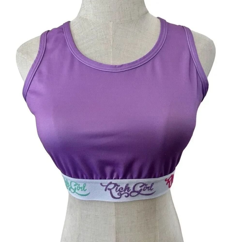 Rich Girl Candy purple sports bra